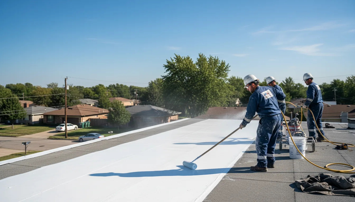 Commercial roof coating in New Douglas, IL near me